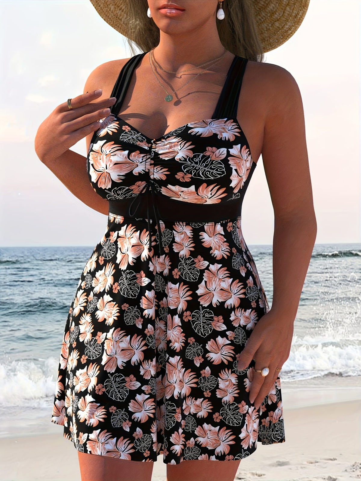 KissICON Curvaswim Curve Patchwork Tankini – Vacation