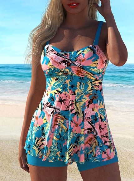 KissICON Curvaswim Curve Tankini – Chic Vacation Skirted