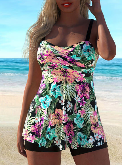 KissICON Curvaswim Curve Tankini – Chic Vacation Skirted