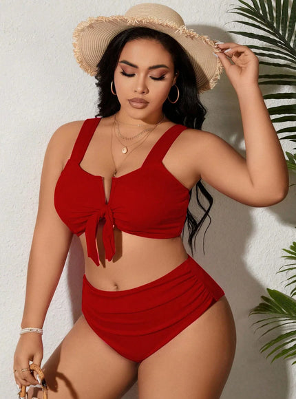 KissICON Curve 2 Pieces Plain Separate Holiday Swimwear