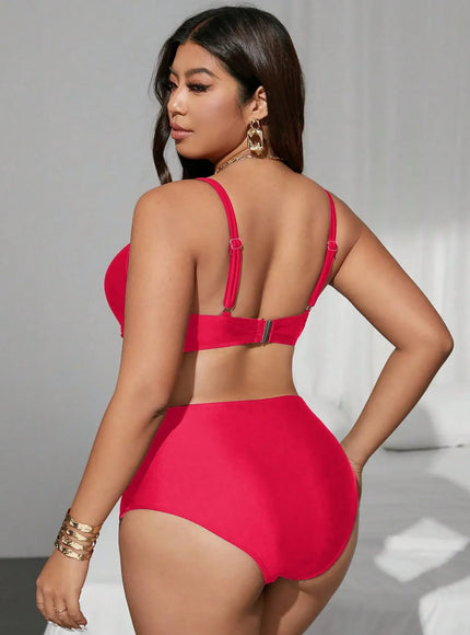 KissICON Curve 2 Pieces Waist Solid Color Gathering