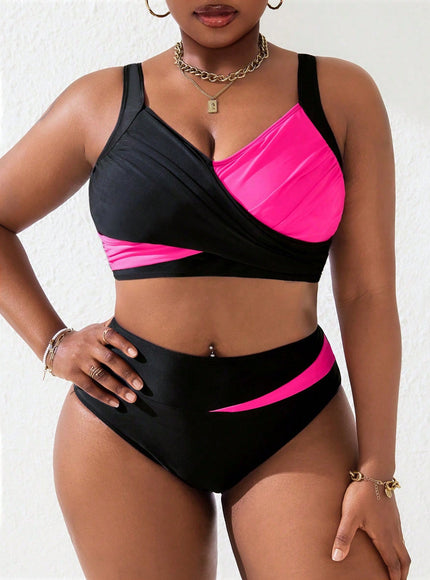 KissICON Curve 2pcs Set – Black Pink Splice
