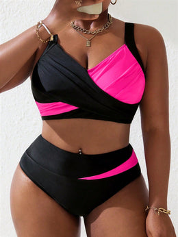 KissICON Curve 2pcs Set – Black Pink Splice