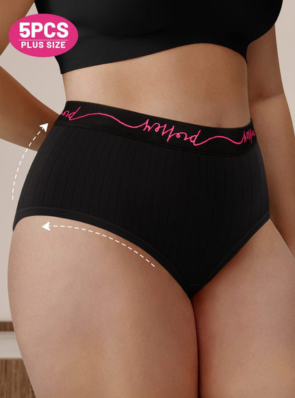 KissICON Curve 5pack Striped Midwaist Letter