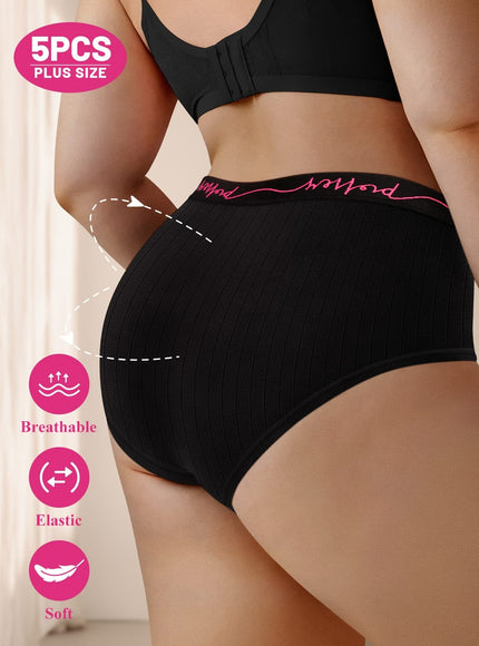 KissICON Curve 5pack Striped Midwaist Letter