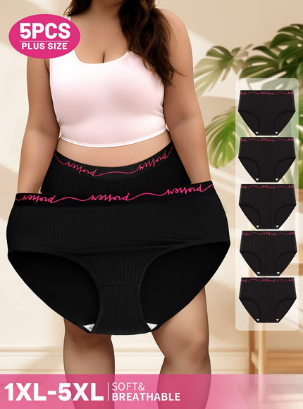 KissICON Curve 5pack Striped Midwaist Letter