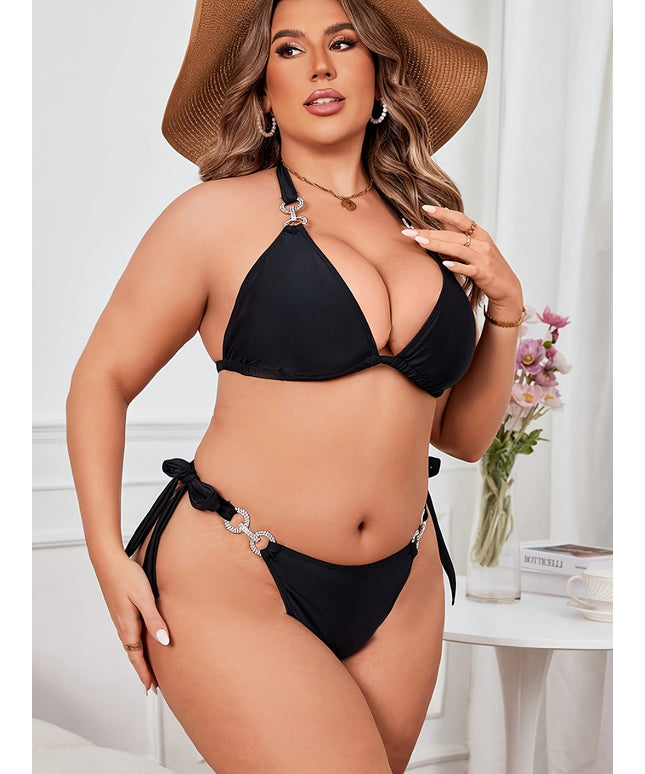KissICON Curve Bikini – Metallic Accents Black