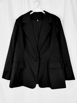 KissICON Curve Black Tailored Blazer – Wrinkleresistant Machinewashable