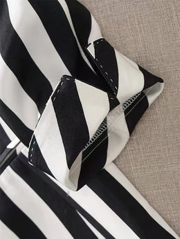 KissICON Curve Black White Stripe Tailored Blazer