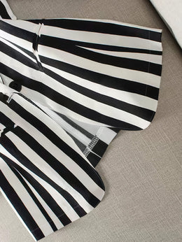 KissICON Curve Black White Stripe Tailored Blazer