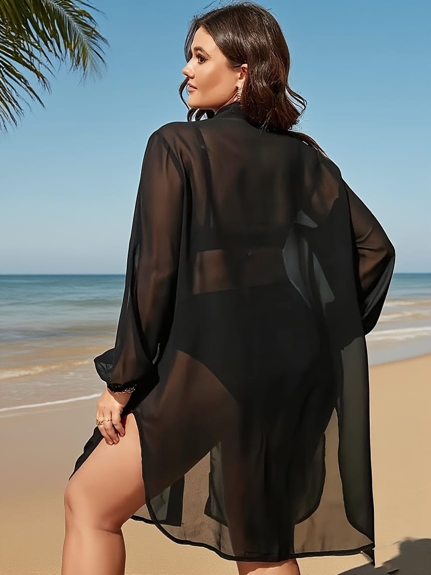 KissICON Curve Boho Chiffon Kimono Beach