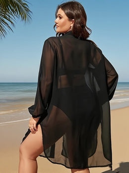 KissICON Curve Boho Chiffon Kimono Beach
