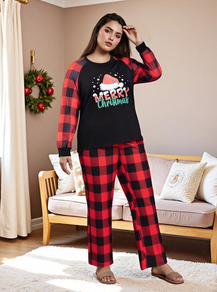 KissICON Curve Cozy Plaid Christmas Pajama Set