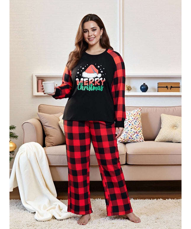 KissICON Curve Cozy Plaid Christmas Pajama Set