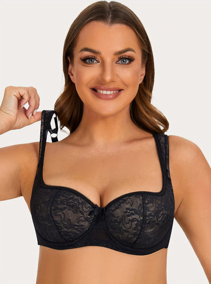 KissICON Curve Elegant Bra – Women's Bow Decor
