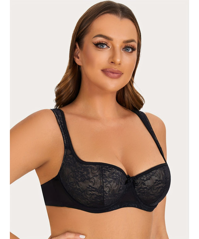 KissICON Curve Elegant Bra – Women's Bow Decor
