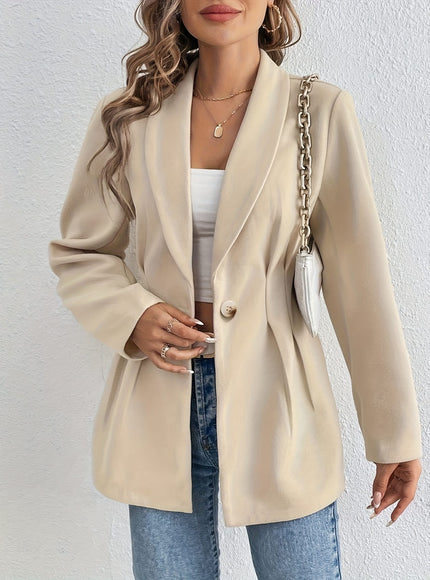 KissICON Curve Elegant Buttonup Blazer – Chic Washable