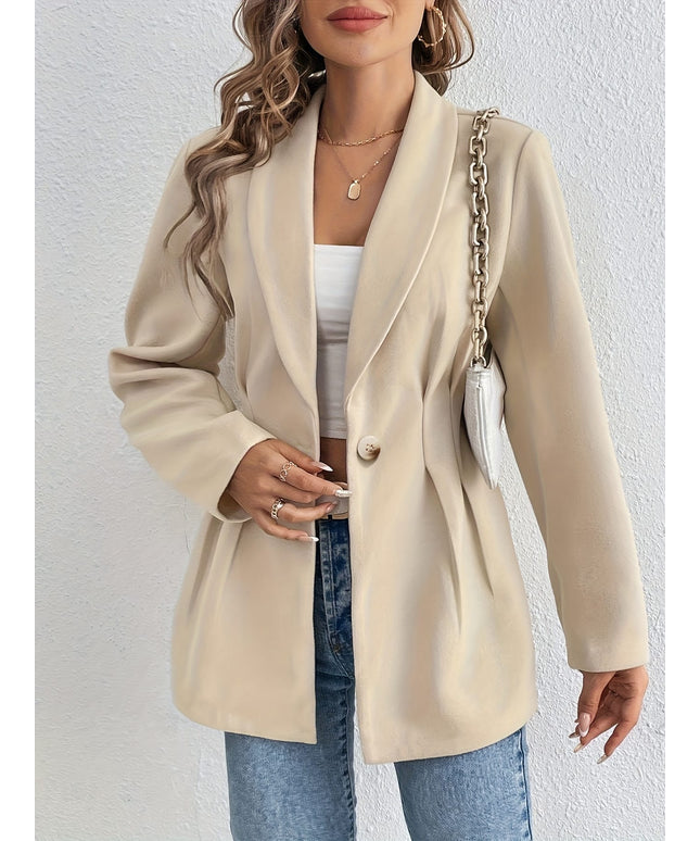 KissICON Curve Elegant Buttonup Blazer – Chic Washable