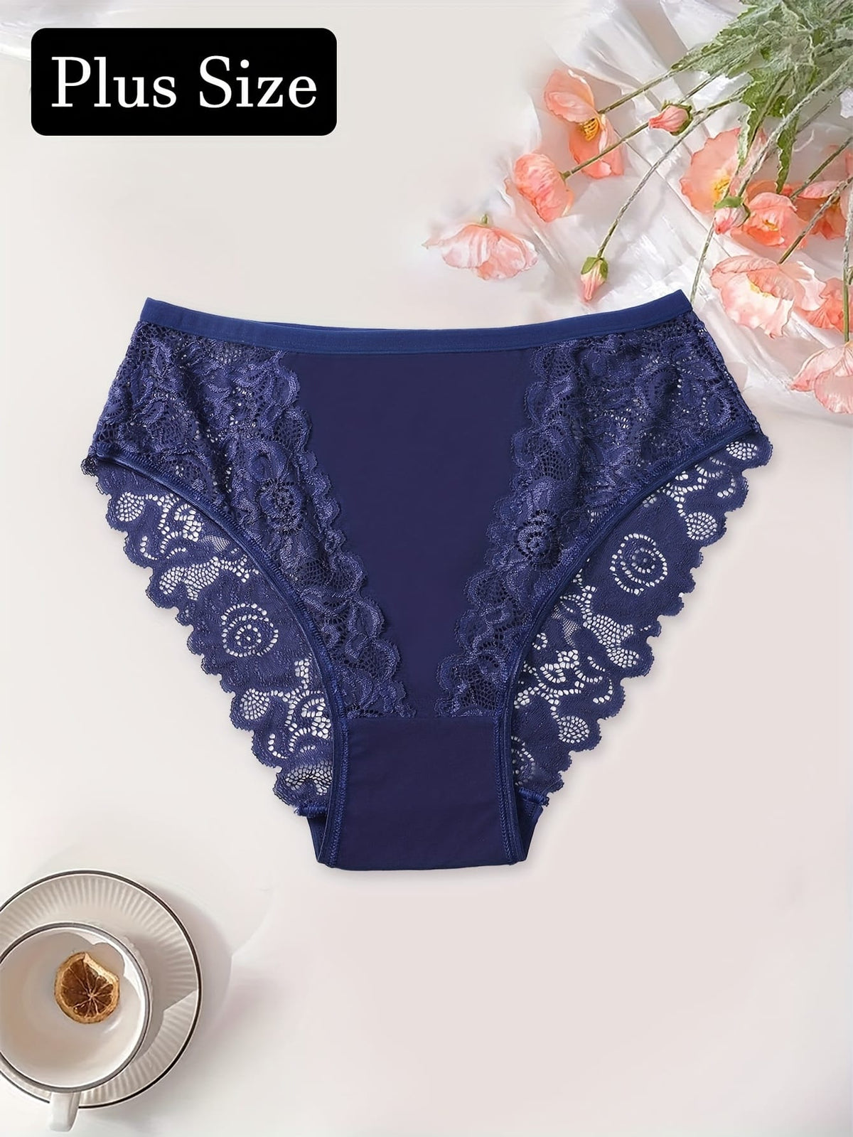 KissICON Curve Elegant Lace Floral Panties