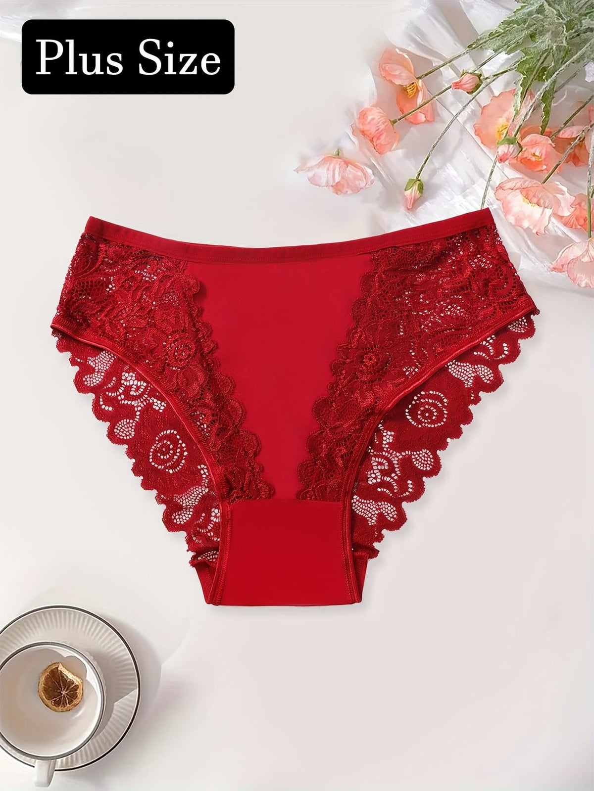 KissICON Curve Elegant Lace Floral Panties