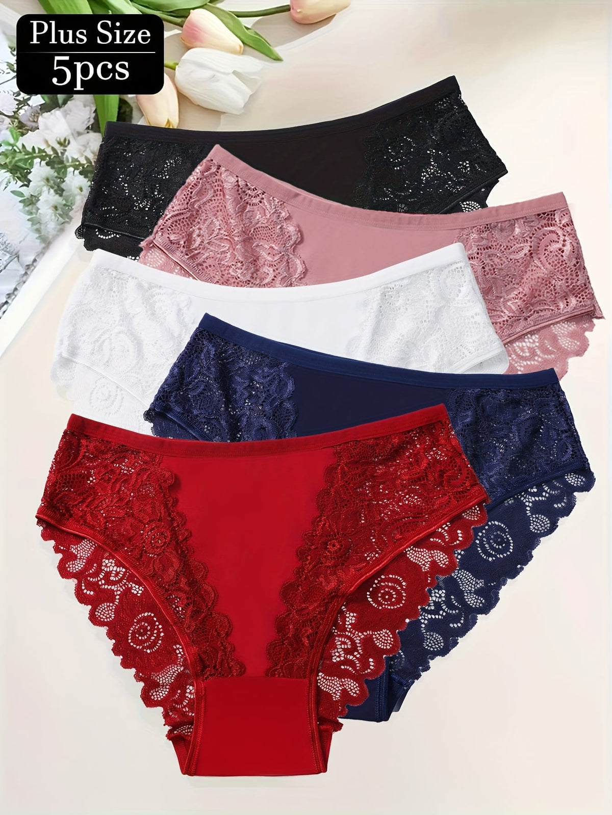 KissICON Curve Elegant Lace Floral Panties