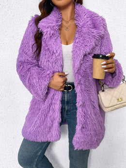 KissICON Curve Faux Fur Coat – Plush Furry Fall