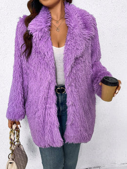 KissICON Curve Faux Fur Coat – Plush Furry Fall