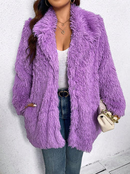 KissICON Curve Faux Fur Coat – Plush Furry Fall