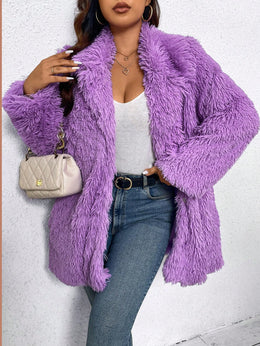 KissICON Curve Faux Fur Coat – Plush Furry Fall