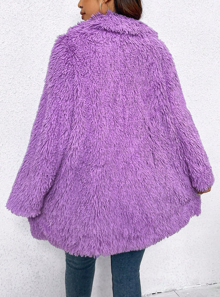 KissICON Curve Faux Fur Coat – Plush Furry Fall