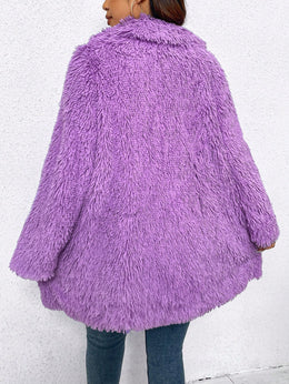 KissICON Curve Faux Fur Coat – Plush Furry Fall