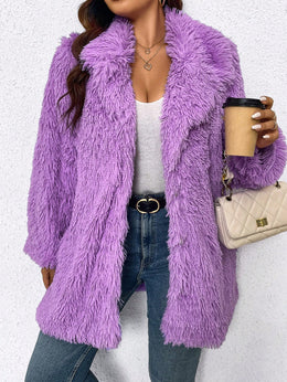 KissICON Curve Faux Fur Coat – Plush Furry Fall