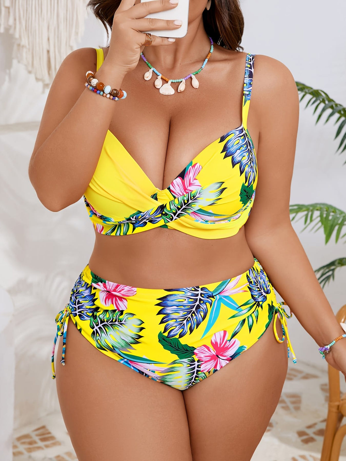 KissICON Curve Floral Print Bikini – Two-piece Beachwear Color