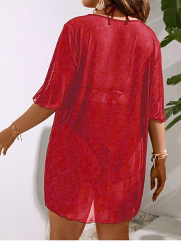 KissICON Curve Green Mesh Beach Coverup