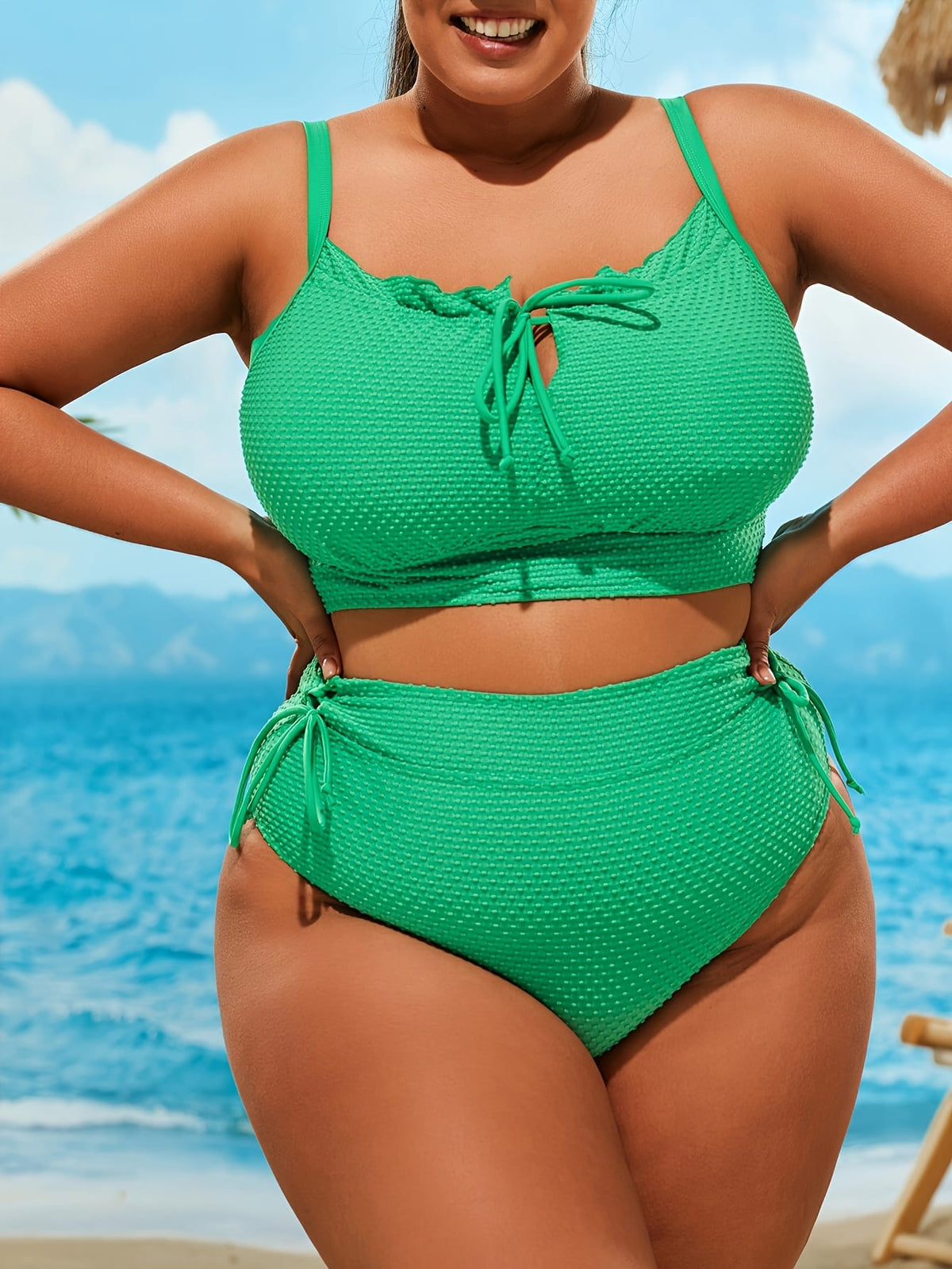 KissICON Curve Green Tieup Bikini – Chic Beach Pool