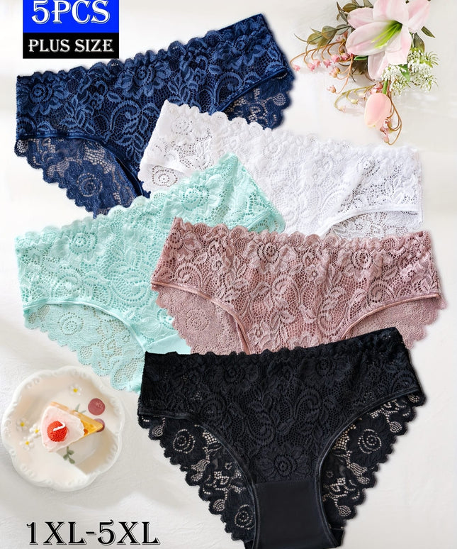 KissICON Curve Lace Panties Sheer Midwaist