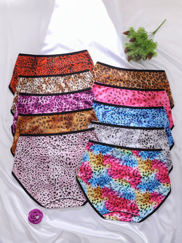 KissICON Curve Leopard Colorblock Briefs – 10pack
