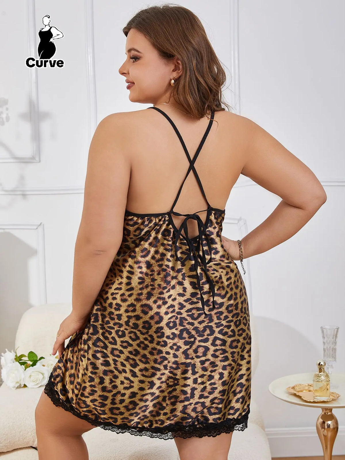 KissICON Curve Leopard Print Women's Camisole