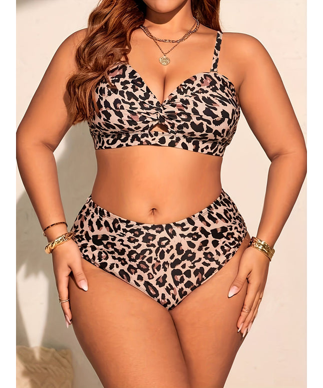 KissICON Curve Leopard Swimsuit – Cross Thong