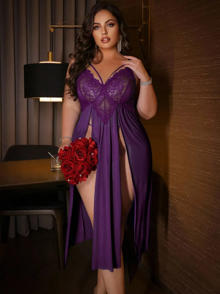 Curve Lingerie – Mesh Lace Patchwork
