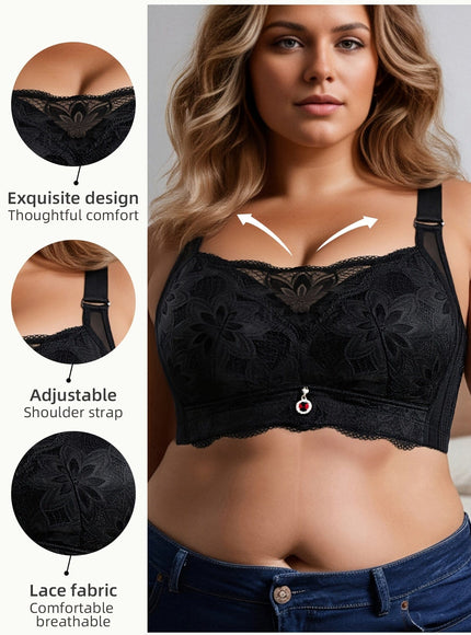 KissICON Curve Minimizer Pushup Lace Shaping Bra
