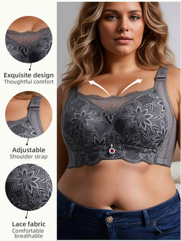 KissICON Curve Minimizer Pushup Lace Shaping Bra