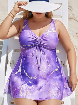 KissICON Curve Offshoulder Gradient Tankini – Stretch