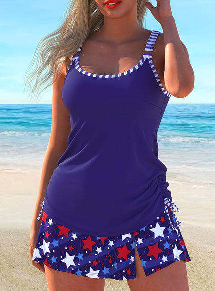 KissICON Curve Random Print Swim Dress