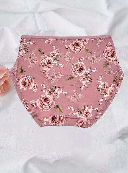 KissICON Curve Rose Print Soft Briefs – 6pack