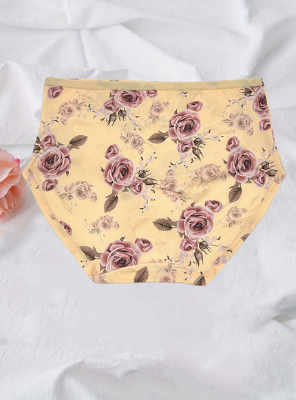 KissICON Curve Rose Print Soft Briefs – 6pack