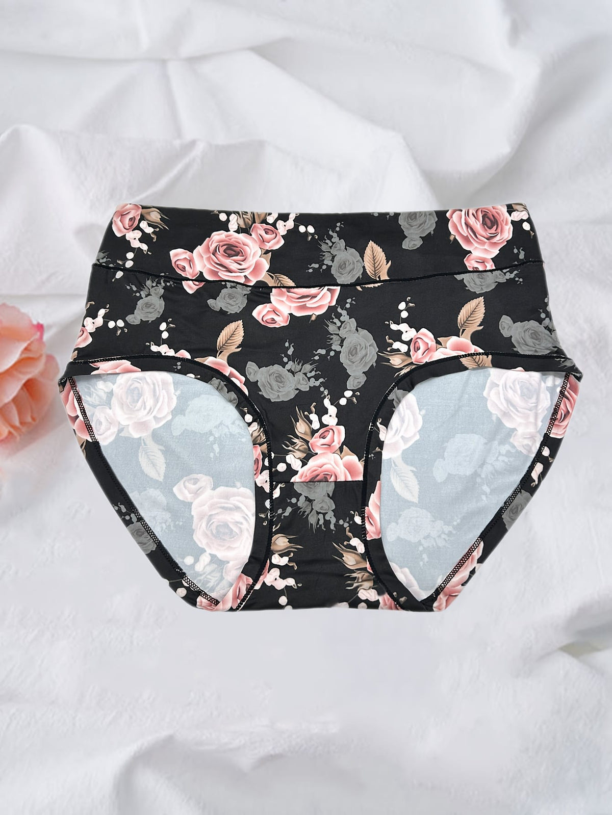 KissICON Curve Rose Print Soft Briefs – 6pack