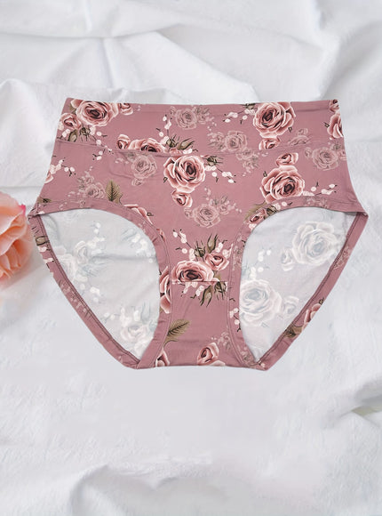 KissICON Curve Rose Print Soft Briefs – 6pack
