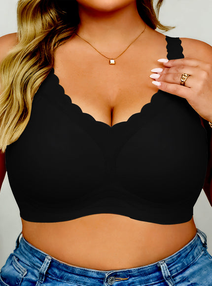 KissICON Curve Seamless Bra – Comfy Wavy Trim