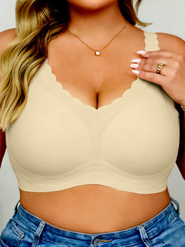 KissICON Curve Seamless Bra – Comfy Wavy Trim